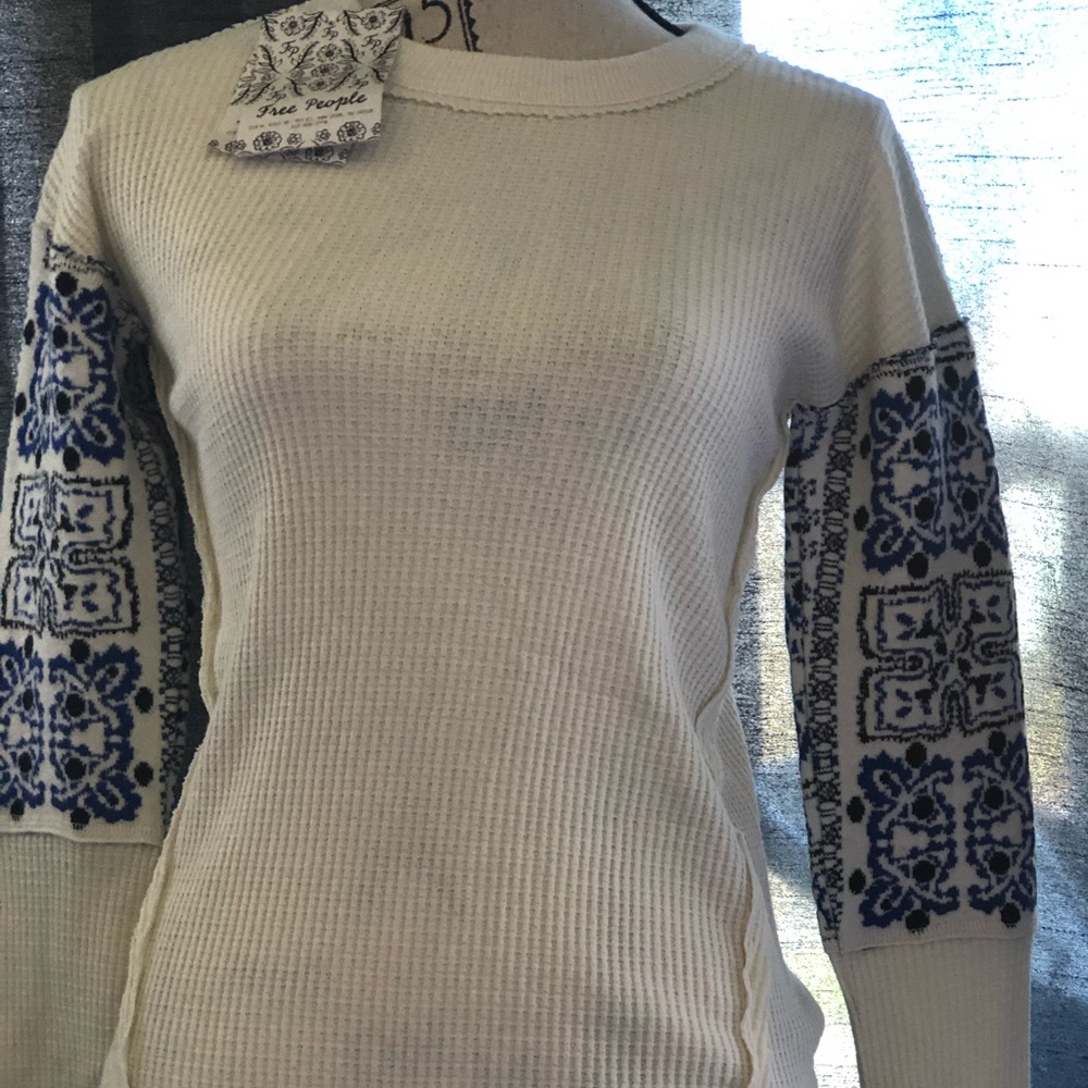 Free People Whisper White Long Sleeve Sweater - Picture 1 of 6